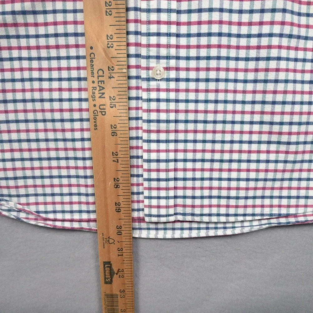 Charles Tyrwhitt Shirt Mens L Classic Fit Multi Color Check LS Button Oxford